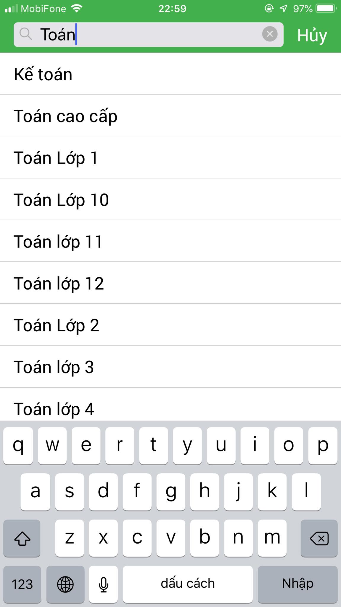 App Daykemtainha.vn Toán lớp 10